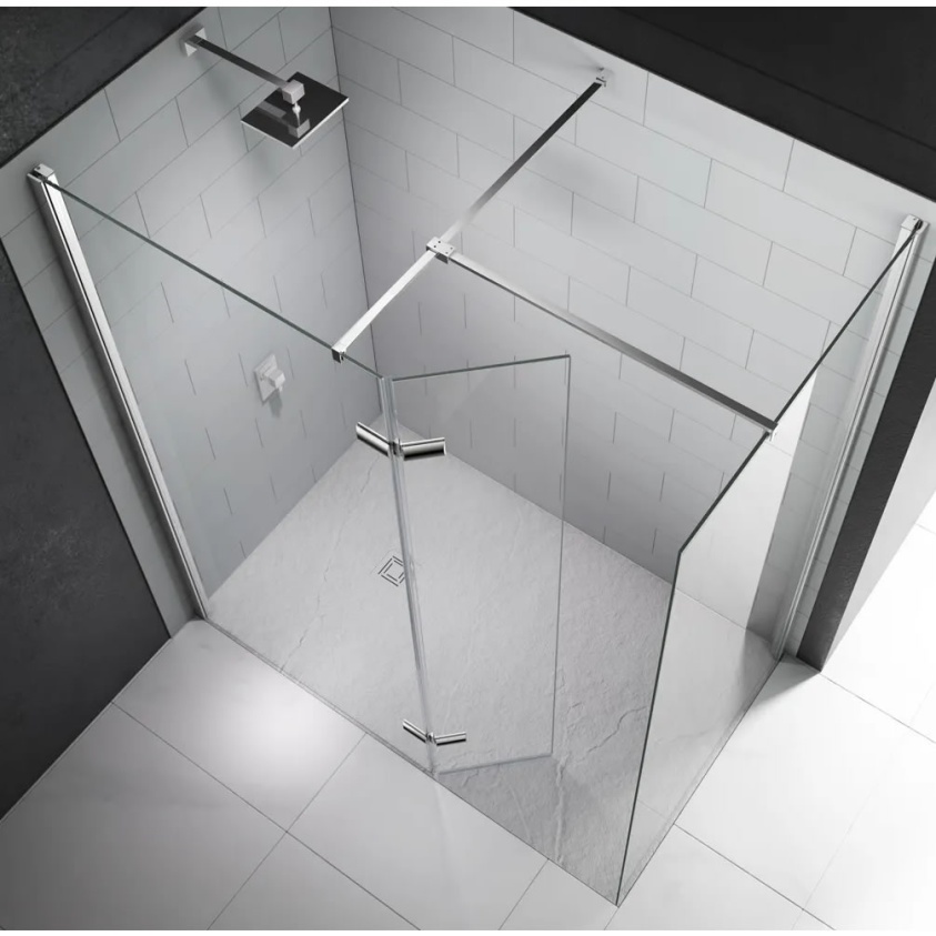 Lifestyle image of Merlyn 8 Series 1200 x 900mm Walk-In Shower Enclosure & Swivel Panel